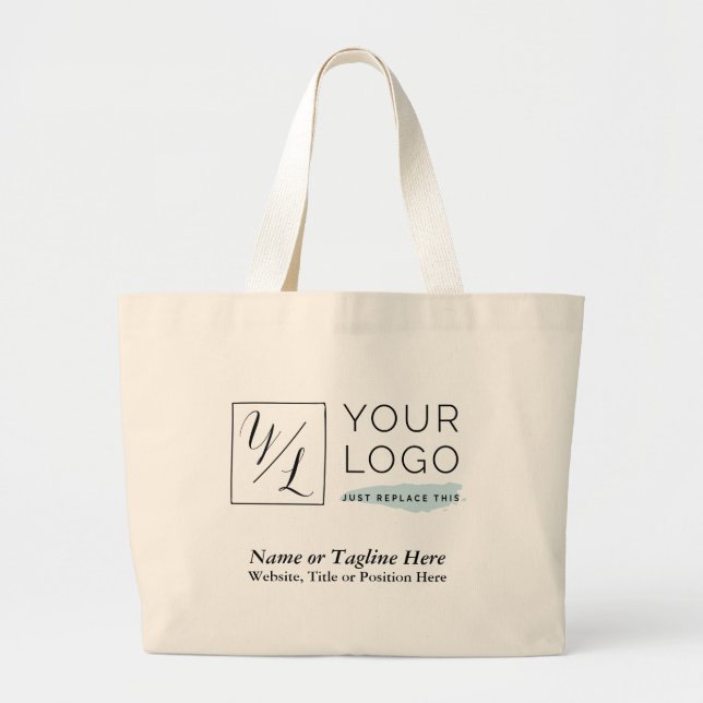 Your Corporate Logo and Customised Details Large Tote Bag (Front)