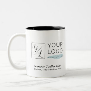 Your Corporate Logo and Customized Details Two-Tone Coffee Mug