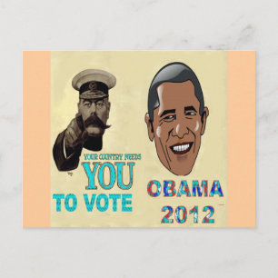 Your Country Need You to Vote OBAMA 2012 Postcard