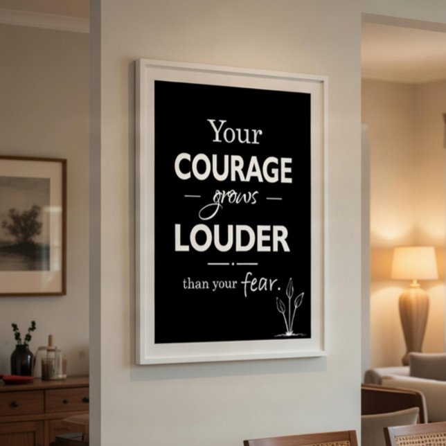 Your courage grows louder than your fear poster (Creator Uploaded)