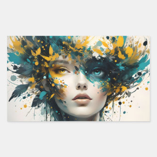 Your Creativity with Stunning Digital Art Rectangular Sticker