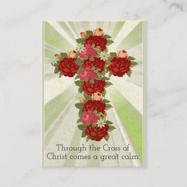 Your Cross Prayer St. Francis de Sales Holy Card (Front)