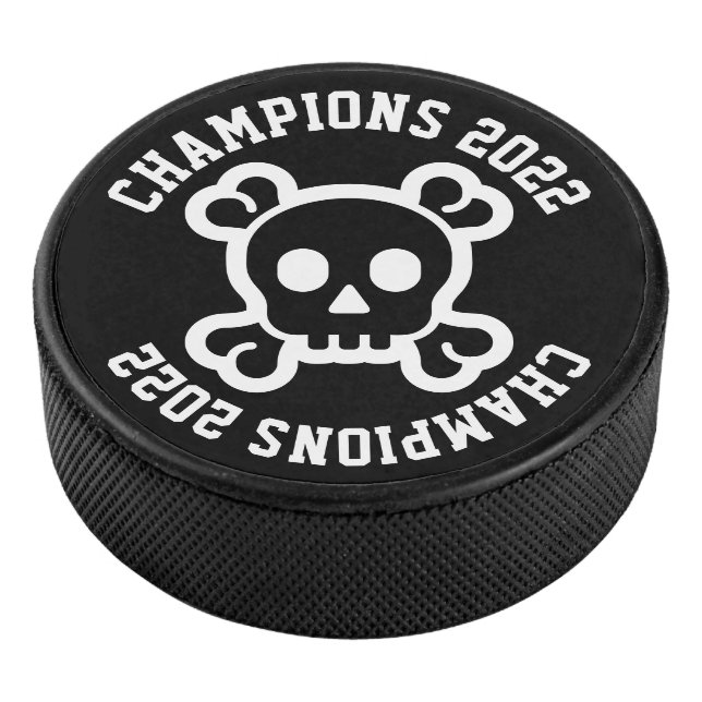 Your Curved Text & html icon Hockey Puck (3/4)