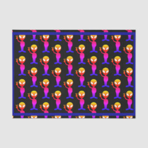 Your Custom Colour SciFi Rainbow Alien Peace Sign Tissue Paper