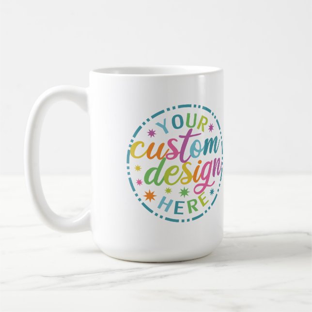 Your Custom Design Here Merch Coffee Mug (Left)