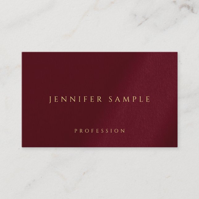 Your Custom Gold Colour Text Template Luxurious Business Card (Front)