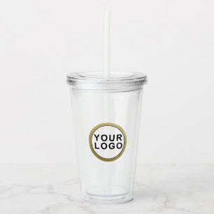Your Custom Logo Acrylic Tumbler and Straw