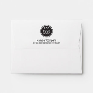 Your custom logo and return address A2 note card Envelope