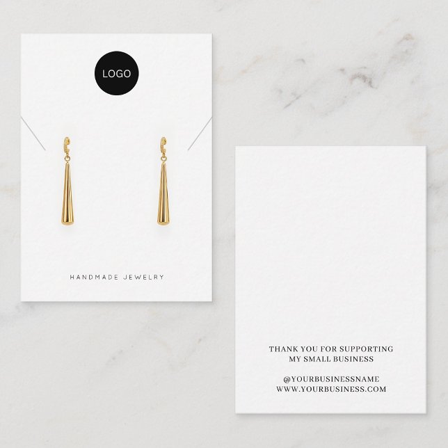 Your Custom Logo Brand Necklace Earring Display Enclosure Card (Creator Uploaded)