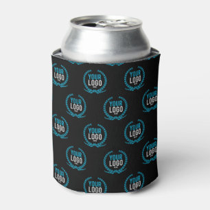 Your Custom Logo Image All Over Patterned Can Cooler