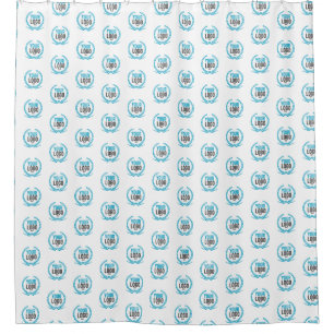 Your Custom Logo Image All Over Patterned Shower Curtain