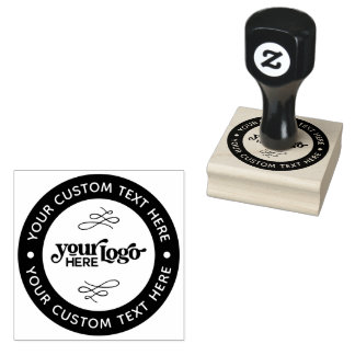 Your Custom Logo  Personalised Monogram or Text Rubber Stamp