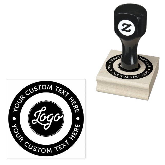 Your Custom Logo  Personalised Monogram or Text Rubber Stamp (Stamped)