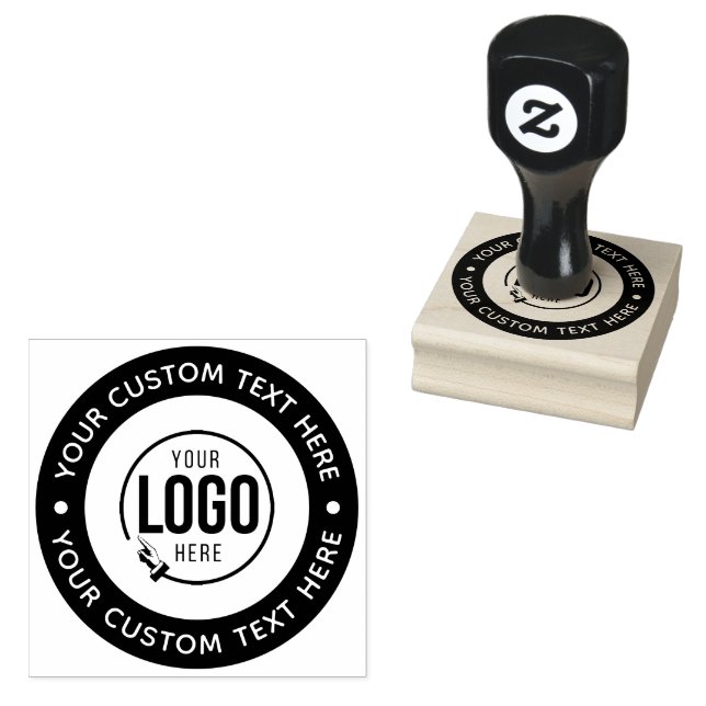 Your Custom Logo  Personalised Monogram or Text Rubber Stamp (Stamped)