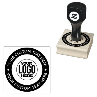 Your Custom Logo  Personalised Monogram or Text Rubber Stamp