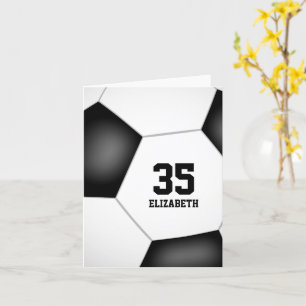 your custom message simple soccer sports greeting card