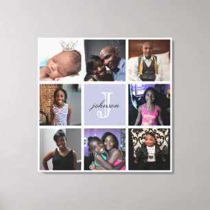 Your Custom Monogram Wrapped Canvas Canvas Print