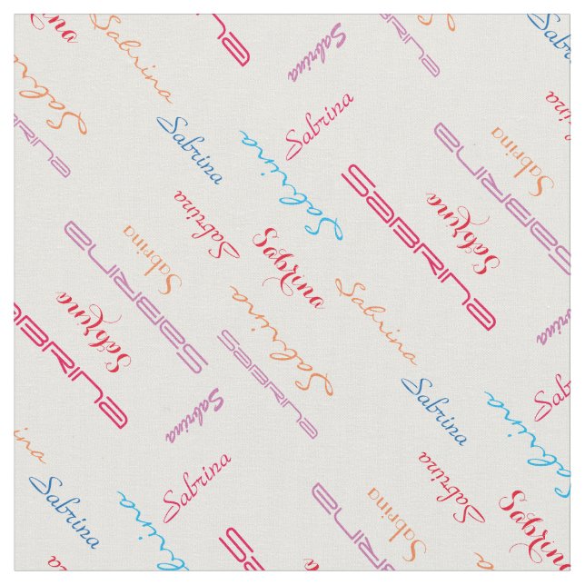 YOUR CUSTOM NAME FABRIC (Close Up)