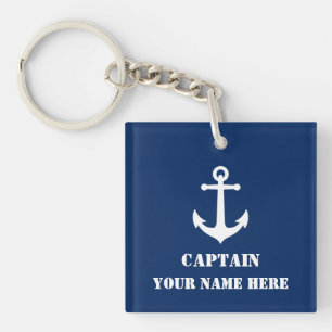 Your Custom Name Or Boat Name Vintage Anchor Key Ring