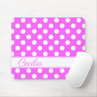 Your Custom Name Screaming Pink And Big White Dots