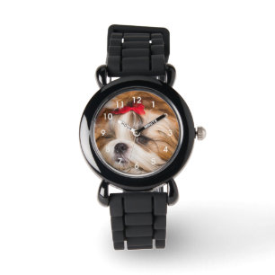 Your custom pet dog puppy photo with clock face watch