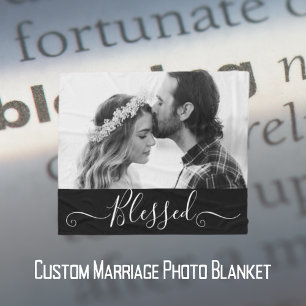 Your Custom Photo Blessed Marriage Fleece Blanket