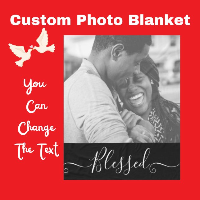 Your Custom Photo Blessed Marriage Fleece Blanket (Creator Uploaded)