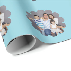 Your Custom Photo in Flower Wrapping Paper