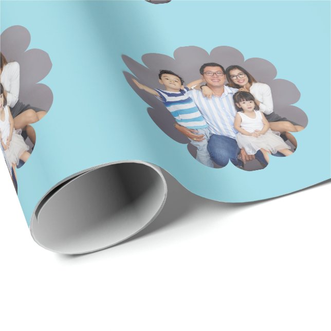 Your Custom Photo in Flower Wrapping Paper (Roll Corner)