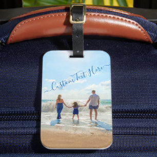 Your Custom Photo Luggage Tag Personalised Text