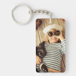 Your Custom Photos Double-Sided Rectangle Key Ring