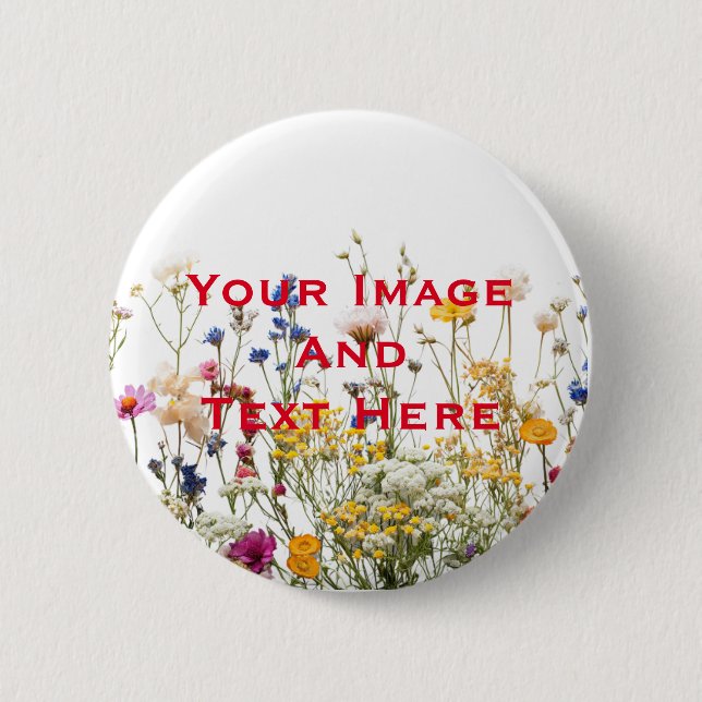 Your custom Picture and Text Personalised 6 Cm Round Badge (Front)