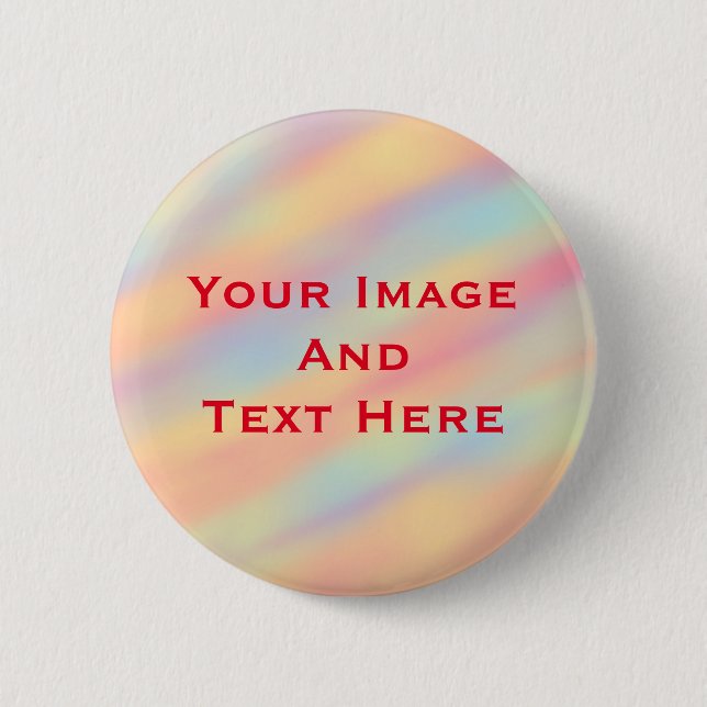 Your custom Picture and Text Personalised 6 Cm Round Badge (Front)