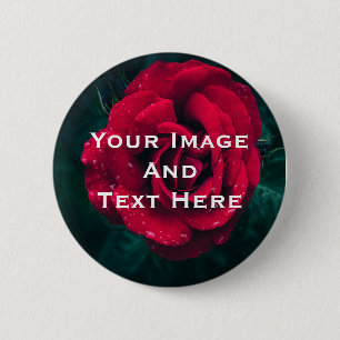 Your custom Picture and Text Personalised 6 Cm Round Badge