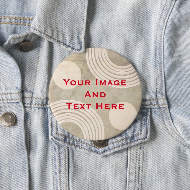 Your custom Picture and Text Personalised Button (In Situ)