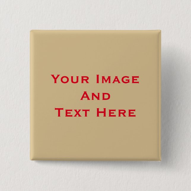 Your custom Picture and Text Personalised Button (Front)