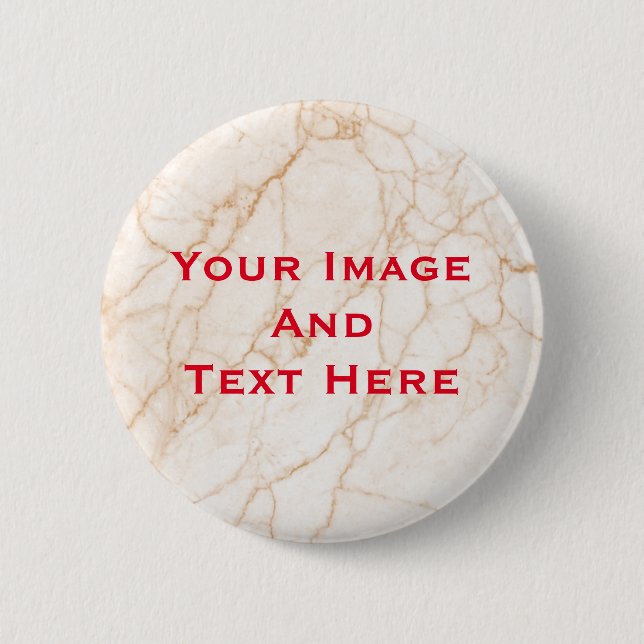 Your custom Picture and Text Personalised Button (Front)