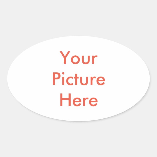 Your custom Picture Oval Sticker (Front)