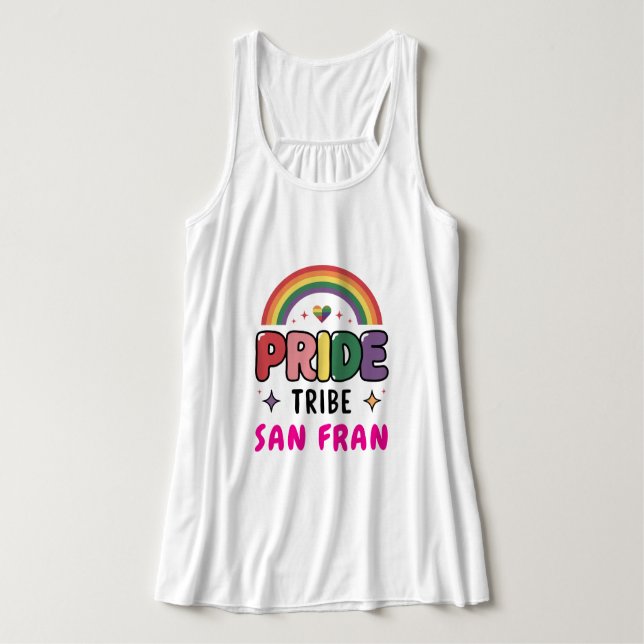 YOUR CUSTOM Pride TRIBE Colorful LGBTQ+ Rainbow Singlet (Design Front)