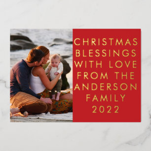 Your Custom Real Gold Christmas Text Photo