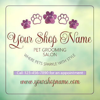 Your Custom Shop Name Pet Salon Business Front