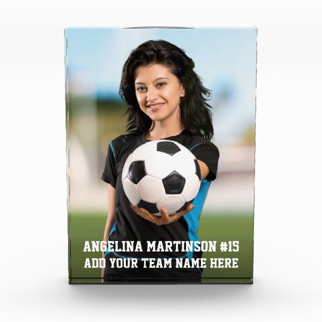 Your Custom Soccer or Your Sport Photo Block (Front)