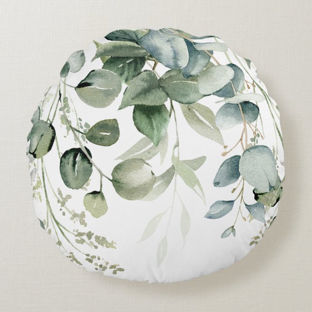 Your Custom Sturdy Spun Polyester Round Pouf Cushion (Front)