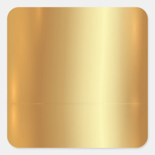 Your Custom Template Glamourous Faux Gold Blank Square Sticker
