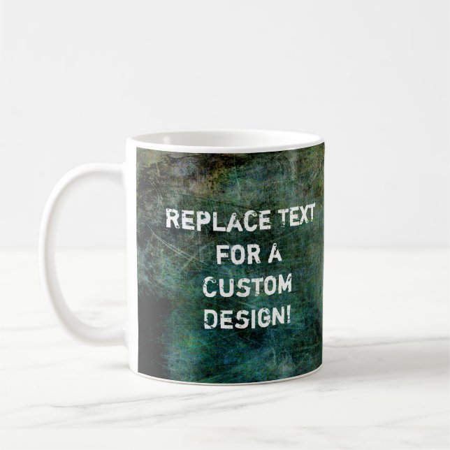 Your Custom Text Dark Intense Grunges Coffee Mug (Left)