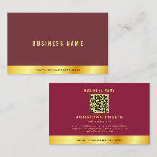 Your Custom Text Elegant Gold Professional Luxe Business Card