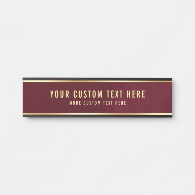 Your Custom Text Here Elegant Modern Home Door Sign (Front)