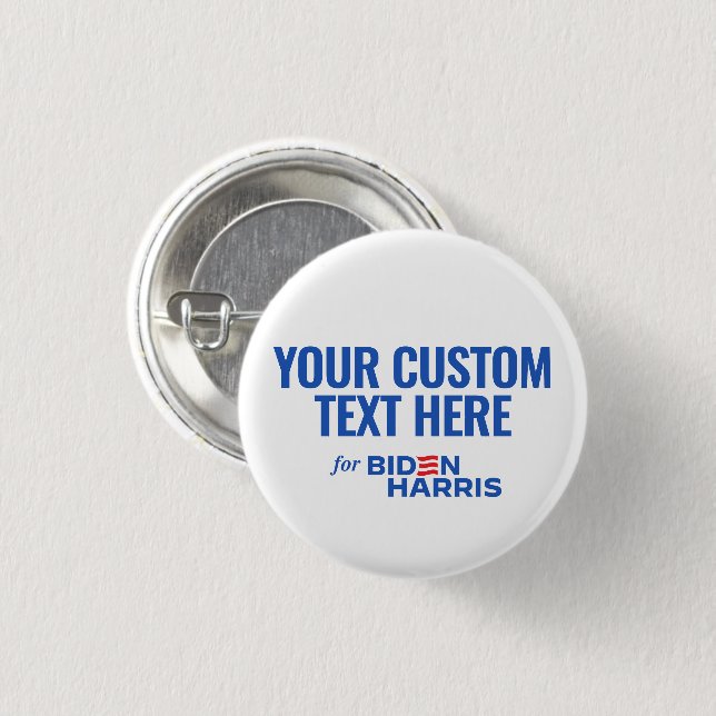 Your Custom Text Here for Biden Harris 2024 3 Cm Round Badge (Front & Back)