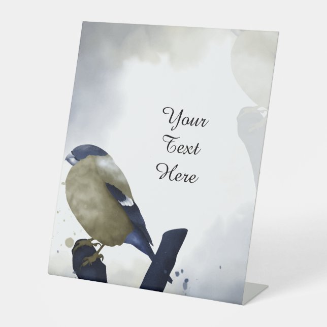 Your Custom Text - Little Bird Personalised Pedestal Sign (Front)