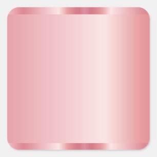 Your Custom Text Logo QR Code Blank Rose Gold Square Sticker
